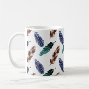 Handgemalte Wasserfarbe nahtlos Muster mit Colo Kaffeetasse