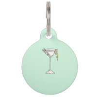 Handgemalte Wasserfarbe Olivenöl Martini-Cocktail