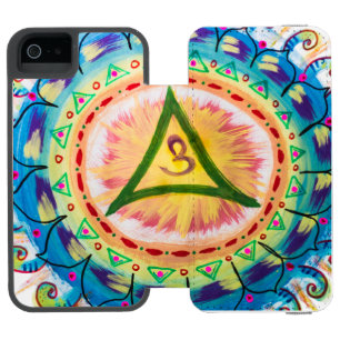 Handgemalte Wasserfarbe Om Mandala Incipio Watson™ iPhone 5 Geldbörsen Hülle