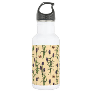 Handgemalte Wasserfarbe und Farbmuster mit Lava Edelstahlflasche