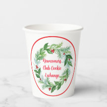 Handgemalte Wasserfarbe-Weihnachts-Kranz