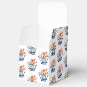 Handgemalte Wasserfarben-Blumen Geschenkschachtel