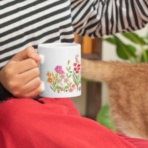 Handgemalte Wasserfarben-Botanik-Kunst Kaffeetasse