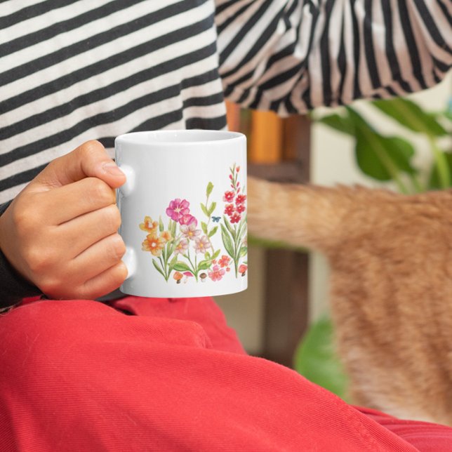 Handgemalte Wasserfarben-Botanik-Kunst Kaffeetasse (Hand Painted Watercolor Botanical Art Coffee Mug)