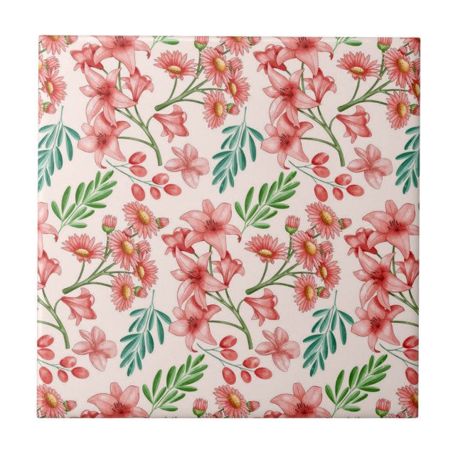 Handgemalte Wasserfarben-Muster-54098 Fliese (Vorderseite)