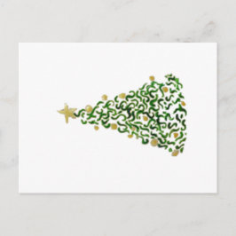 Handgemalte Weihnachtsbaume Postkarte