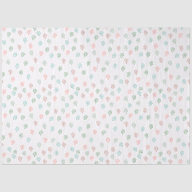 Handgemalte Weihnachtskiefer Cones Multicolor Seidenpapier (Vorderseite)