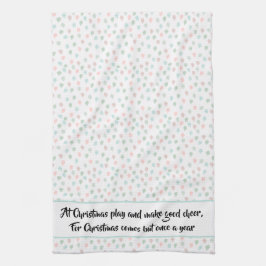 Handgemalte Weihnachtskiefernkonen Pastel Multicol Geschirrtuch