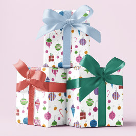 Handgemalte Weihnachtsschmuck Geschenkpapier