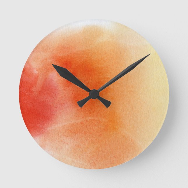 Handgemalter Hintergrund 15 des abstrakten Runde Wanduhr (Vorderseite)