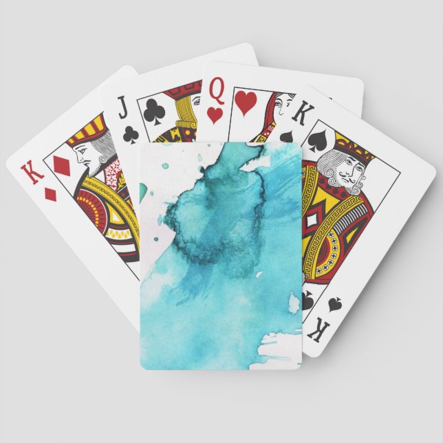 Handgemalter Hintergrund 2 des abstrakten Spielkarten (Rückseite)