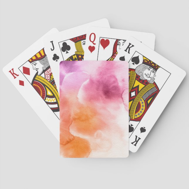 Handgemalter Hintergrund 3 des abstrakten Spielkarten (Rückseite)