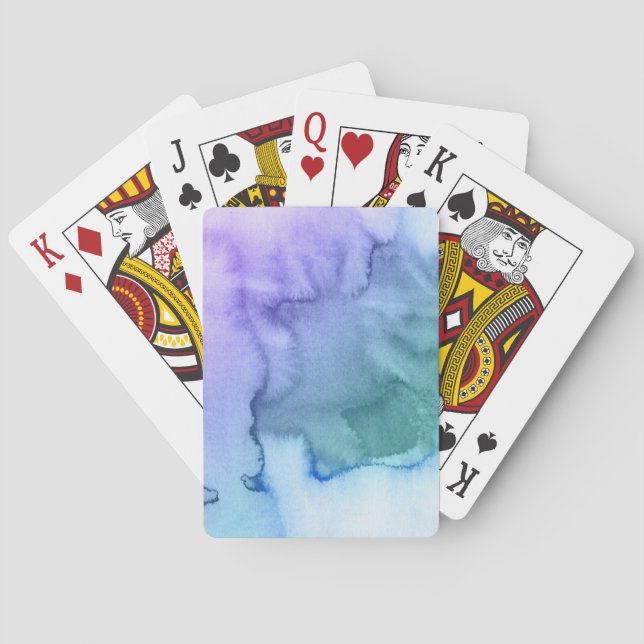 Handgemalter Hintergrund 6 2 des abstrakten Spielkarten (Rückseite)
