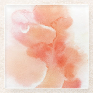 Handgemalter Hintergrund des abstrakten Watercolor Glasuntersetzer