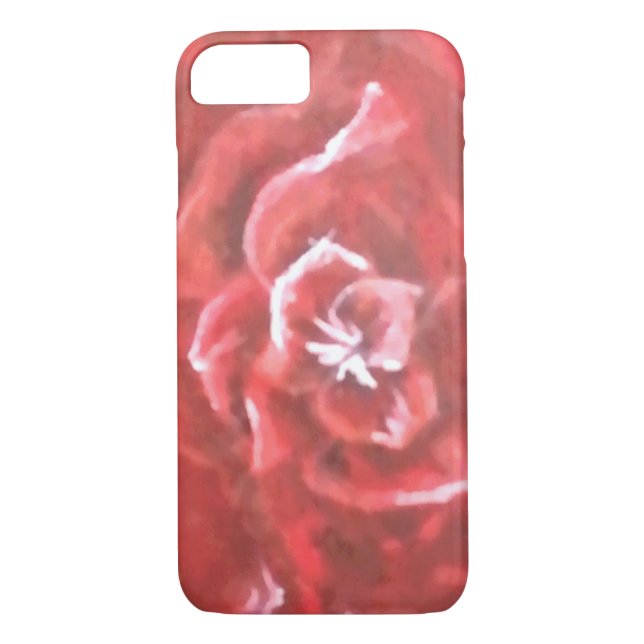 Handgemalter Rose iphone Fall Case-Mate iPhone Hülle (Rückseite)