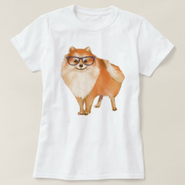 Handgemalter Spitz Pup Dog T-Shirt