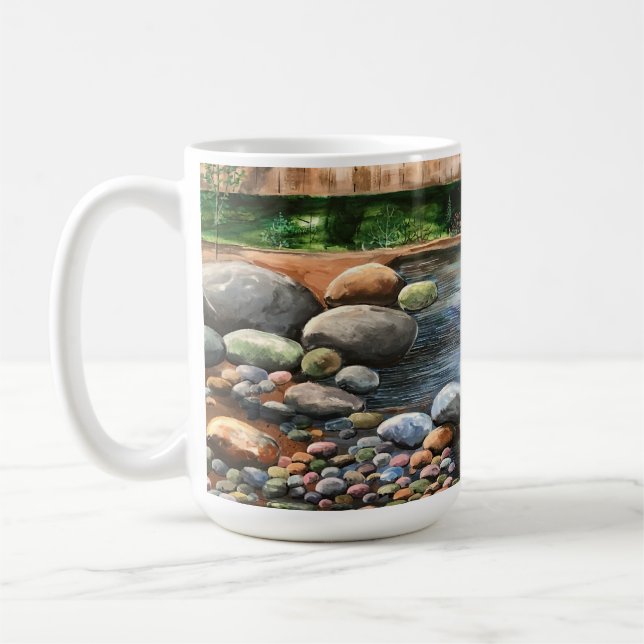 Handgemalter Wald mit Brook Kaffeetasse (Links)