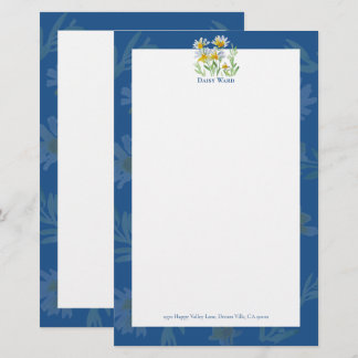Handgemaltes Aquarell-Blumen-Schreibpapier