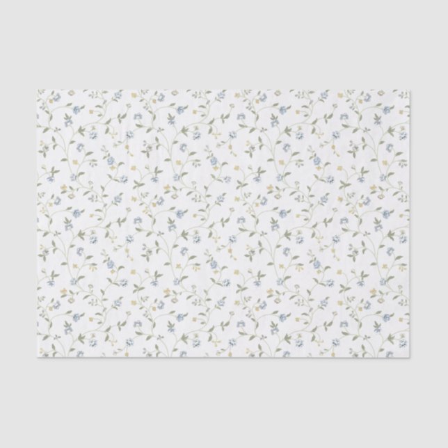 Handgemaltes Blumenseidenpapier Seidenpapier (Vorderseite)