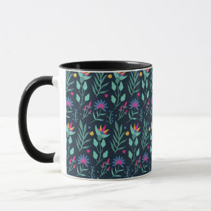 Handgemaltes exotisches Blumenmuster-23206 Tasse