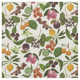 Handgemaltes exotisches tropische Frucht-Muster Stoff