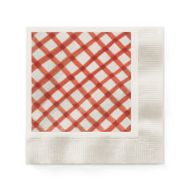 Handgemaltes rotes Aquarell-Gingham-Karo-Muster