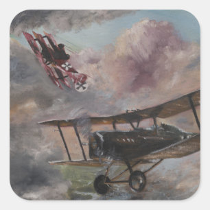 Handgemenge 1917 quadratischer aufkleber