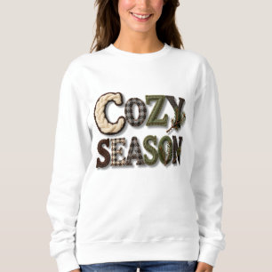 Handgenähter gemütlicher Saison Winter Text Pullov Sweatshirt