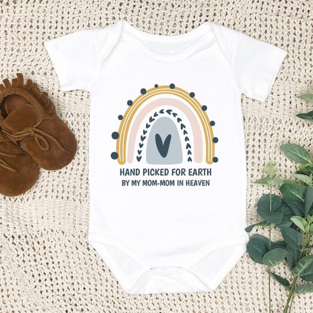Handgepflückt von meiner Mama Mama im Himmel Baby Strampler (Von Creator hochgeladen)