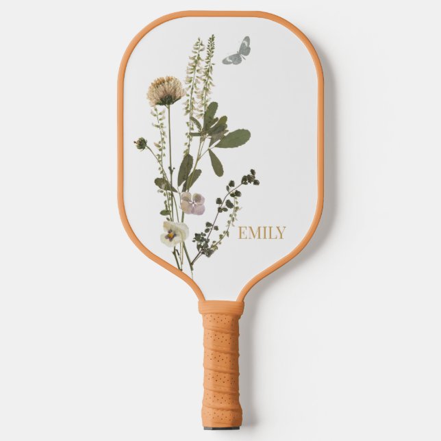 Handgepresste Blüte Pickleball Schläger (Vorderseite)