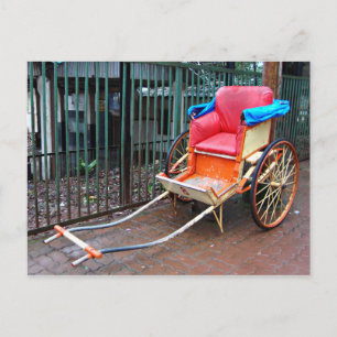 Handgepulste Rickshaw in Kalkutta (Indien) Postkarte