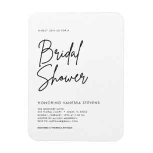 Handgeschriebene Bridal Shower  Magnet