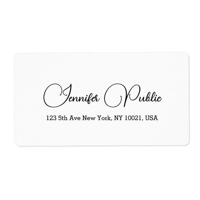 Handgeschriebene einfache Vorlagenversandadresse (Vorne)