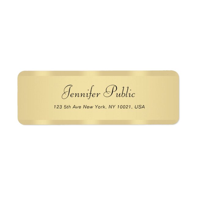 Handgeschriebene Elegante Moderne Imitate Gold Han (Vorne)