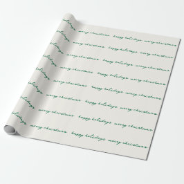 handgeschriebene Farbe Grün Apfelkuchen Geschenkpapier
