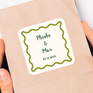 Handgeschriebene fette Molkenkürteleien Quadratischer Aufkleber