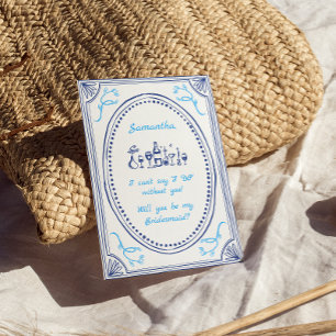 Handgeschriebene funky wunderliche Brautjungfer-Ei Einladung