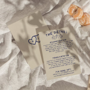 Handgeschriebene Gezeichnet Retro-Einzigartige Hoc Begleitkarte