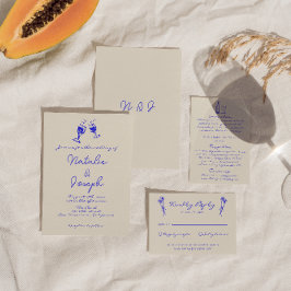 Handgeschriebene Gezeichnet Retro Fun Einzigartige Einladung