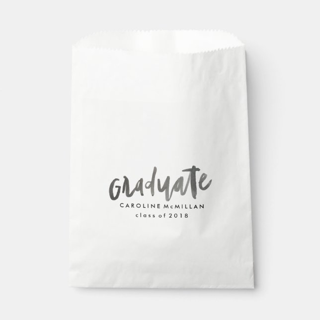 Handgeschriebene Graduate Gunst Tasche Geschenktütchen (Vorderseite)