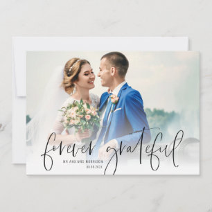 handgeschriebene Hochzeit Dankeschön Fotokarte Dankeskarte