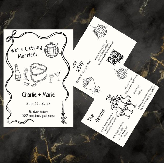 handgeschriebene Hochzeit Einladung (Von Creator hochgeladen)