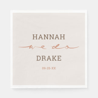 Handgeschriebene Kalligrafie Hochzeit Serviette