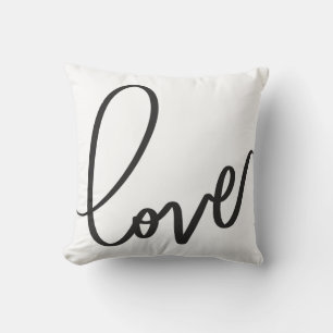 Handgeschriebene Kalligrafie-Schrift Liebe  Kissen