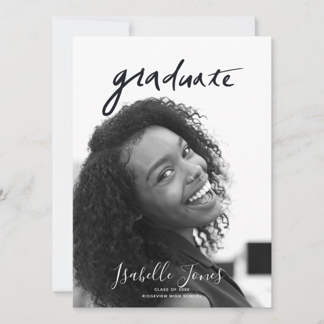 Handgeschriebene Letterings Minimalistischer Foto  (Vorderseite)