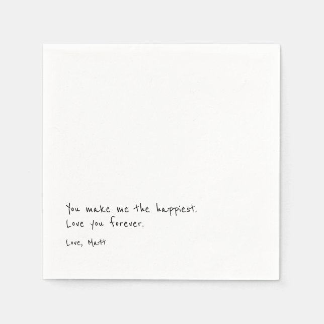 Handgeschriebene Liebe | TOUCH Serviette (Vorderseite)