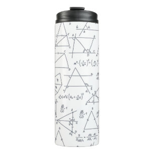 Handgeschriebene mathematische Berechnungen Illust Thermosbecher