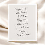 Handgeschriebene Minimalistische Hochzeitkarte Postkarte<br><div class="desc">Feiern Sie Liebe mit uns! Unsere Hochzeitseinladung erfasst das Wesen der Romantik mit dem ganzen Text schön geschrieben in modernem Drehbuch handgeschriebenen Stil. Jedes Wort tanzt über die Seite und lädt Sie ein, sich uns bei unserem gemeinsamen Reiseantritt anzuschließen. Von den herzlichen Gelübden bis hin zum fröhlichen Fest - unsere...</div>