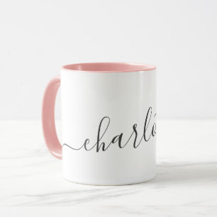 Handgeschriebene minimalistische Schrift personali Tasse
