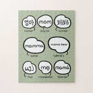 Handgeschriebene Mutter-Typografie Sagegrün Mutter